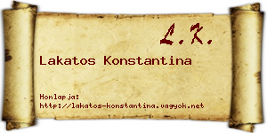 Lakatos Konstantina névjegykártya